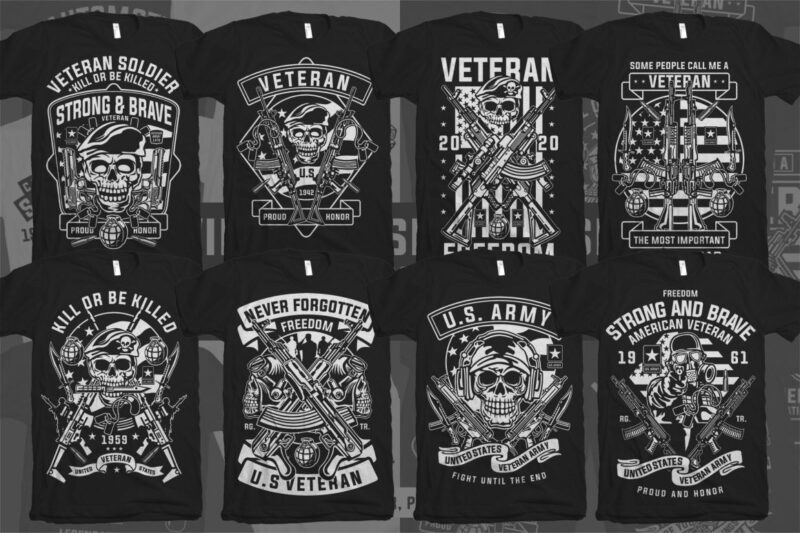 40 Vintage Tshirt Designs Bundle