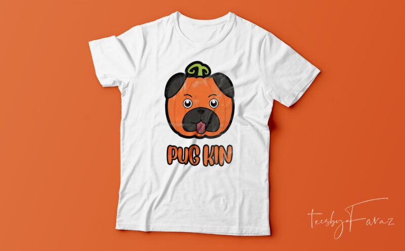 PUGKIN | Halloween Theme T shirt for Pug Lovers