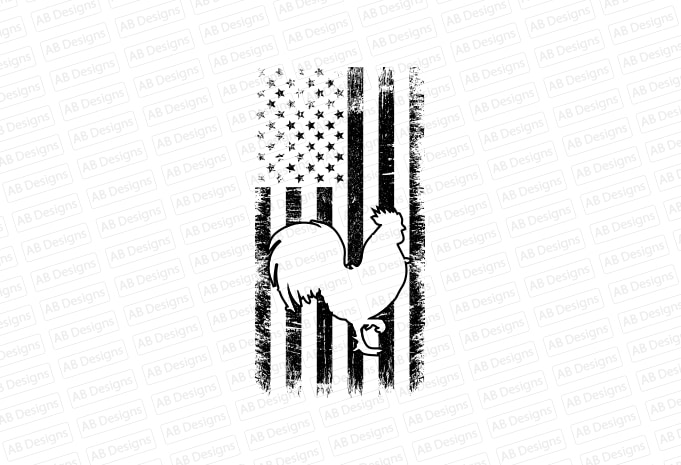 American Chicken flag, USA flag, United state flag, USA trump flag T-Shirt Design