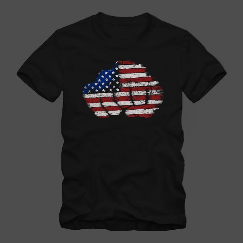Keep fight – american t shirt design for sale