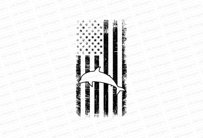 American dolphin flag, USA flag, United state flag, USA trump flag T-Shirt Design