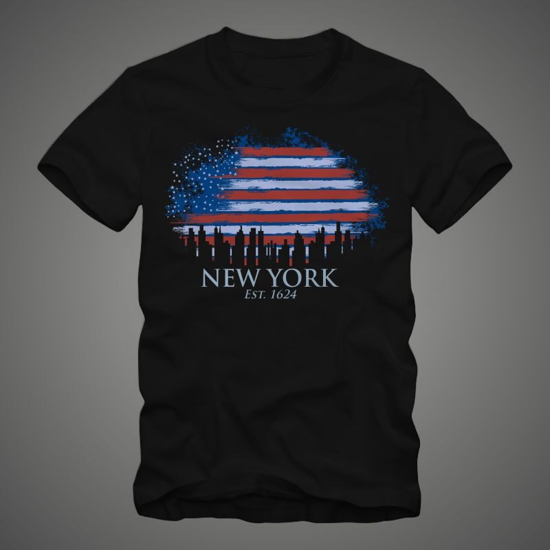 city – new york city – american city – american t shirt design for sale