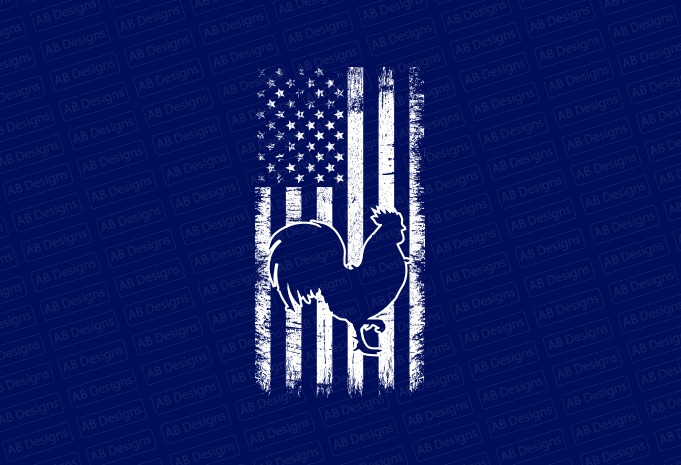 American Chicken flag, USA flag, United state flag, USA trump flag T-Shirt Design