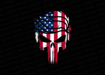 Donald trump american flag skull, American flag, USA flag, United state flag, USA trump flag T-Shirt Design