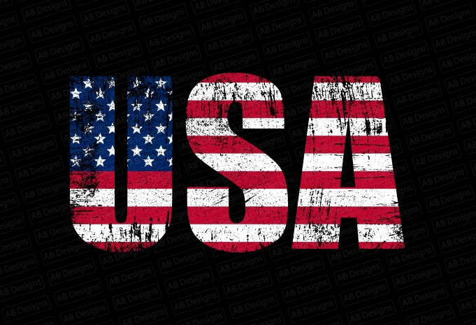 USA Flag, American flag, USA flag, United state flag, USA trump flag T-Shirt Design