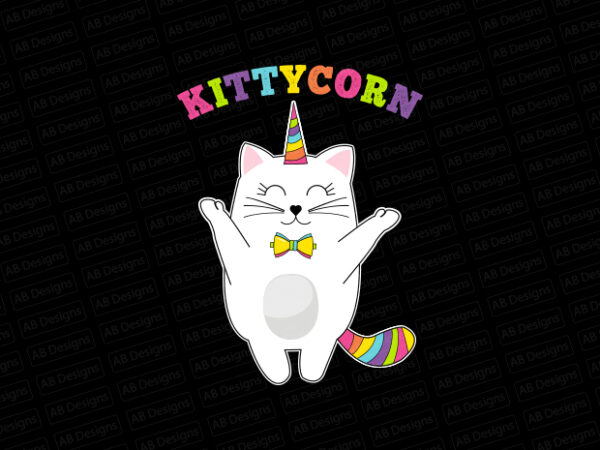 Cat, kittycorn, kitty cat t-shirt design