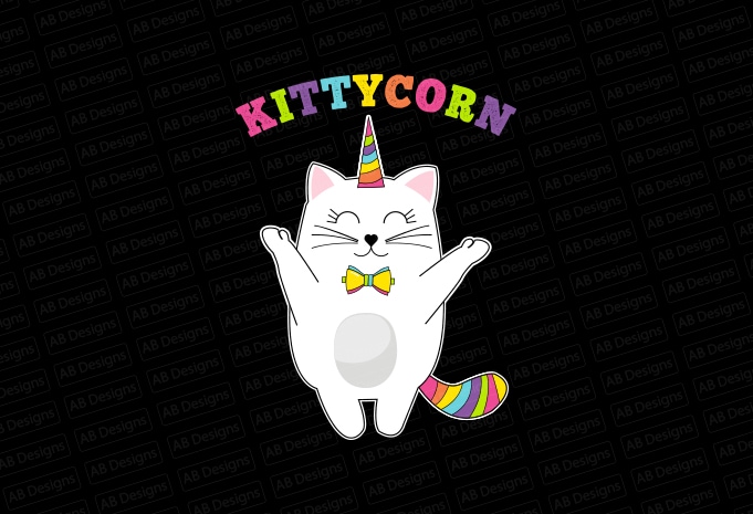 Cat, Kittycorn, Kitty Cat T-Shirt Design