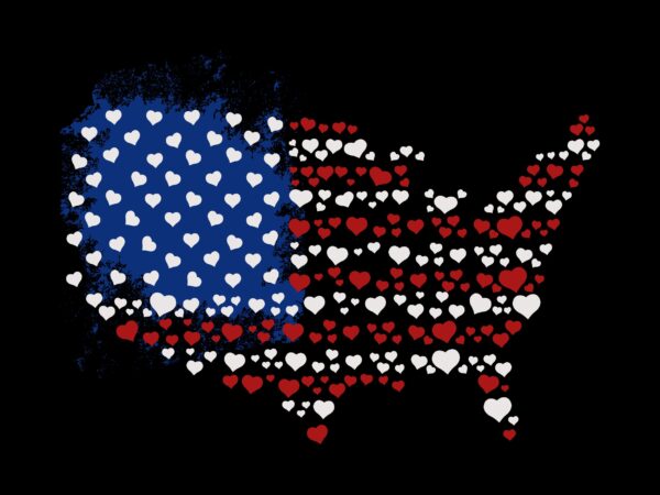 Map flag usa, love america, map flag america, american t shirt design sale