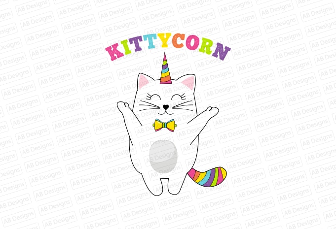 Cat, Kittycorn, Kitty Cat T-Shirt Design