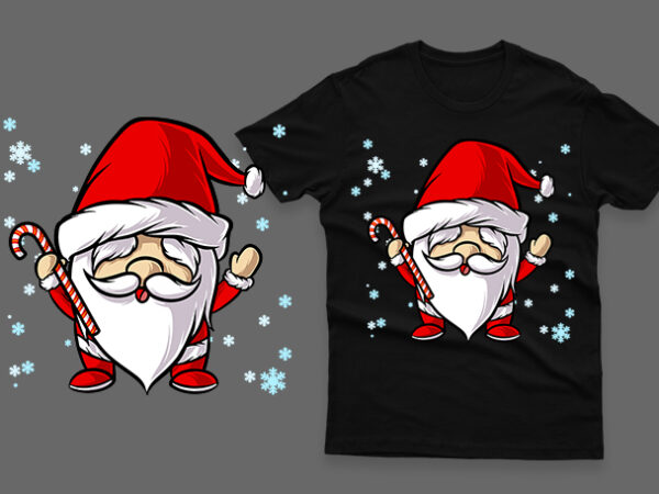 Santa claus with candy 100% vector ai, eps, svg, png transparent background