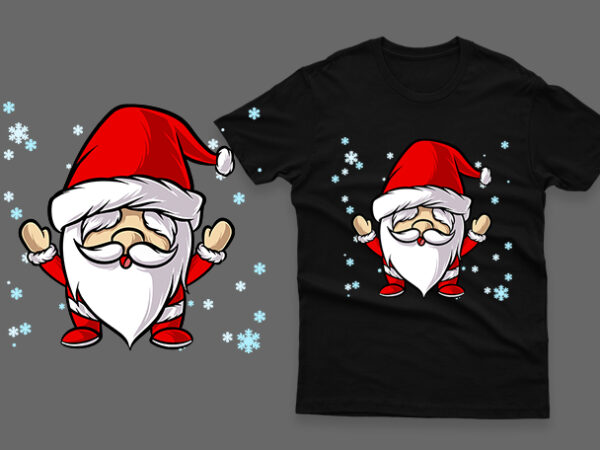 Santa claus say hello 100% vector ai, eps, svg, png transparent background