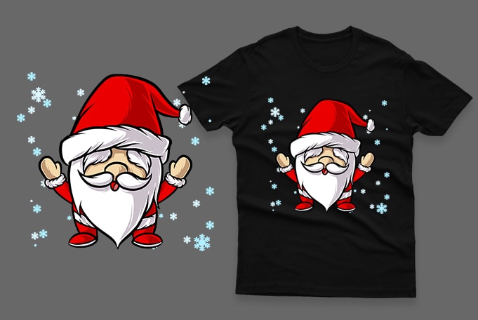 santa claus say hello 100% vector AI, Eps, Svg, Png Transparent background