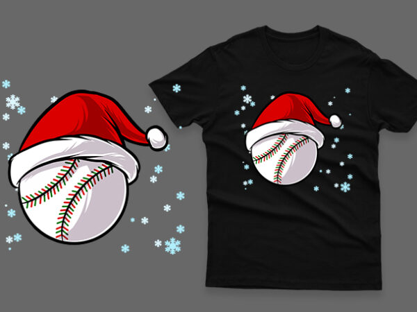 Baseball christmas 100% vector ai, eps, svg, png transparent background