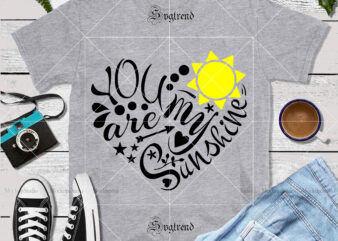 You are my sunshine Svg, You are my sunshine vector, Monograms with flowers and sun to form a heart Svg, Monograms with flowers and sun to form a heart vector,