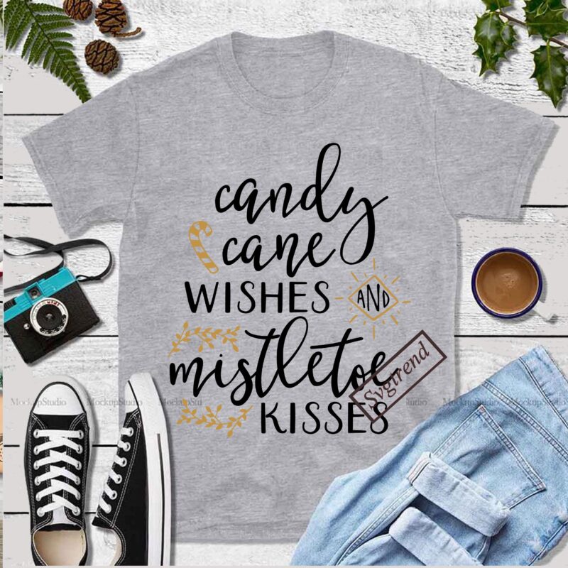 Candy cane wishes mistletoe kisses Svg, Mistletoe kisses Svg, Merry christmas, Christmas 2020, Christmas logo, Funny christmas svg, Christmas, Christmas vector