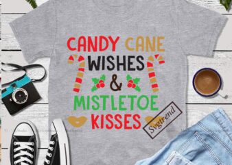 Candy cane wishes and mistletoe kisses Svg, Mistletoe kisses Svg, Merry christmas, Christmas 2020, Christmas logo, Funny christmas svg, Christmas, Christmas vector