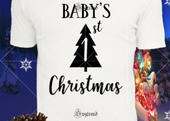 Baby’s 1 St Christmas vector, Baby’s 1 st Christmas logo, Baby’s 1 st Christmas Svg, Christmas, Christmas svg, Merry christmas, Merry christmas 2020 Svg, funny christmas 2020 vector, Christmas 2020