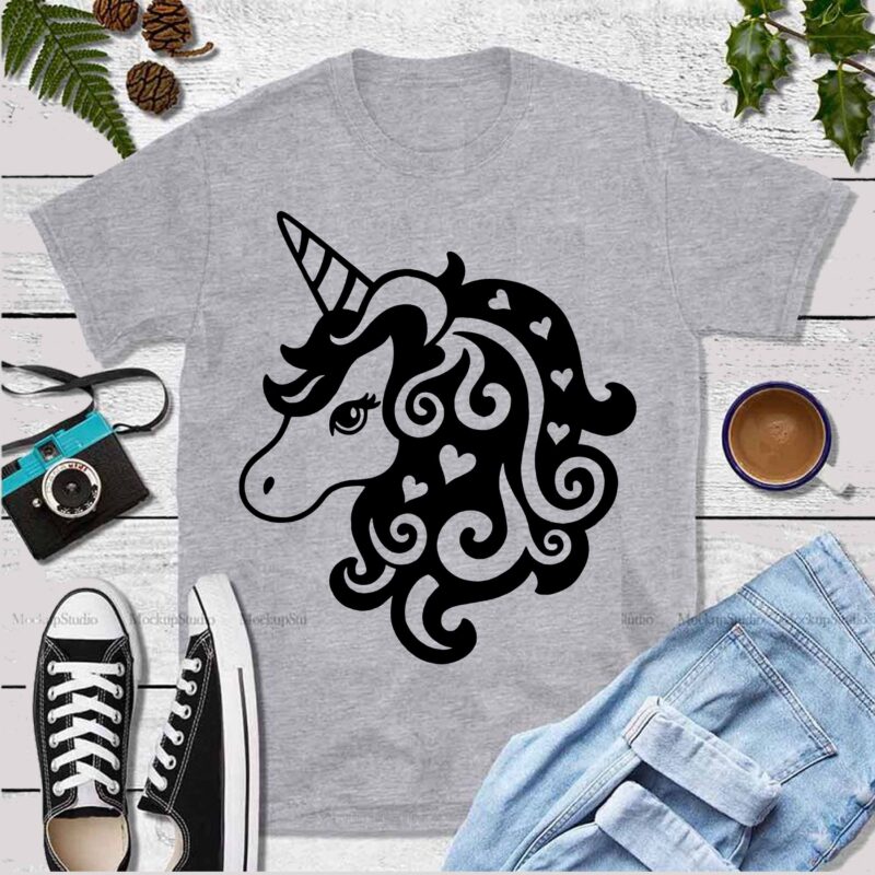 9 T shirt Designs Bundles Cute Unicorn vector, Unicorn SVG 9 Bundles