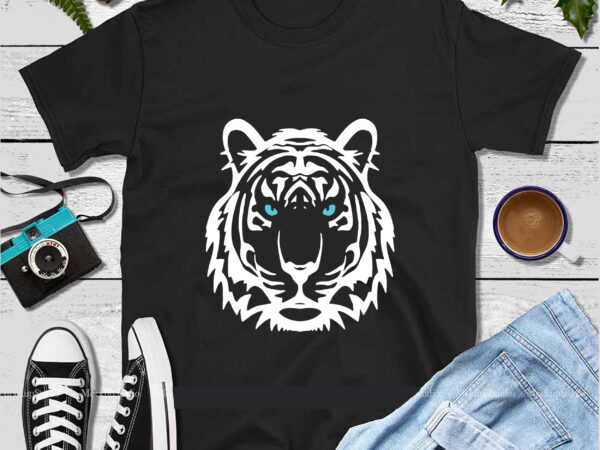 Tiger’s face white svg, tiger svg, tiger vector, tiger logo, tiger png, tiger face svg, tiger face vector, tigers are wild beasts that need to be protected svg, wild animal,