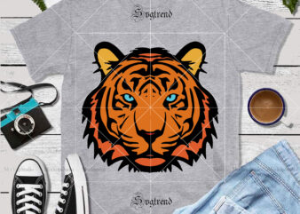 Tiger Svg, Tiger vector, Tiger logo, Tiger png, Tiger face Svg, Tiger face vector, Tigers are wild beasts that need to be protected Svg, Wild animal, Tigers need to be