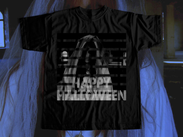 Scary halloween t-shirt design art for sale