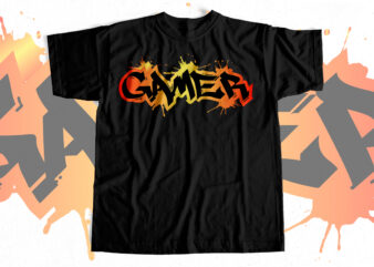 Gamer Graffiti Design for t-shirts