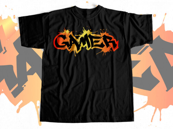 Gamer graffiti design for t-shirts