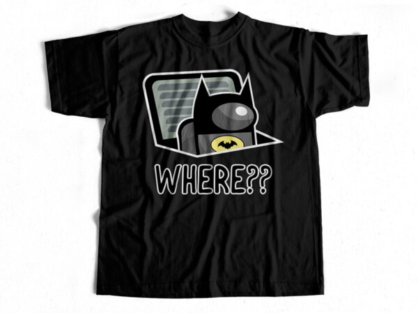 Among us batman parody design – t-shirt design for commercial use in printed format