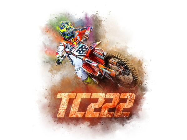 Motocross tc222 t shirt designs for sale