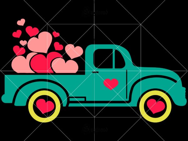 Truck love vector, truck love logo, truck love svg, truck love valentine svg, truck svg, truck love valentine vector, truck vector, valentine vector, valentine day svg, heart of love svg,