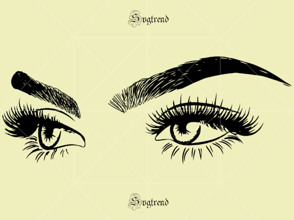 Eyes svg, eyes vector, sexy eyes vector, sexy eyes svg, womans sexy makeup svg, eyelashes girl svg, makeup svg, hand drawn art, hand drawn, eyebrow silhouette png eps svg dxf