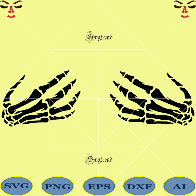 Halloween masquerade is afraid of having bony hands, Skeleton Hands Svg, Skeleton Boob Hands Svg, Skeleton Hands vector, Trick or Treat Svg, Day of the dead Svg, Day of the