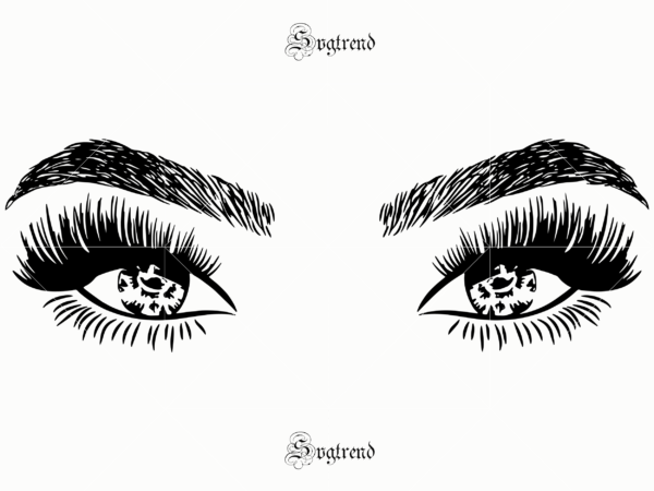 Download Eyes Svg, Eyes vector, Sexy eyes vector, Sexy eyes Svg, Womans Sexy Makeup Svg, Eyelashes Girl ...