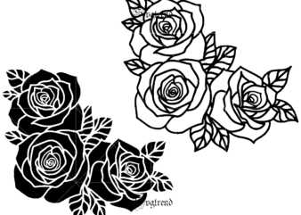 2 bundles t shirt designs roses vector, Roses vector, roses logo, Roses vine Flower SVG, Rose file for cutting Svg, Flower SVG, Roses bush SVG, Rosevine Svg, Vinyl Iron On,