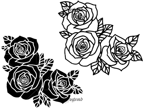 rose silhouette for logo