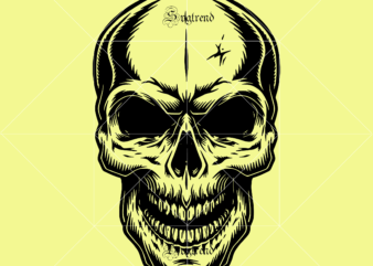 Human Skull Illustration, Halloween, Sugar Skull Svg, Sugar Skull vector, Sugar Skull logo, Skull logo, Skull Png, Skull Svg, Skull vector, Sugar skull art vector, Sugar Skull With Flower logo,