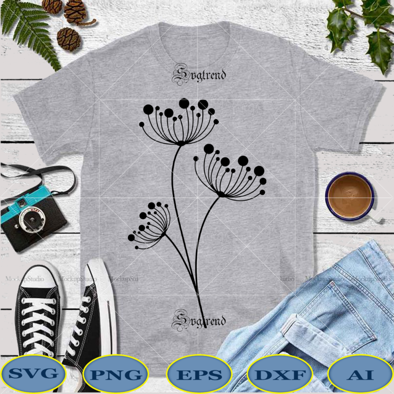 Plants SVG, Flowers vector, Foliage Clipart, Floral Illustrations, Flowers SVG, Leaf Clip Art, Cricut Cut Files, Floral vector