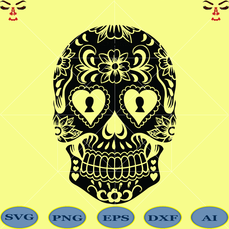 Free Free 115 Flower Skull Svg SVG PNG EPS DXF File
