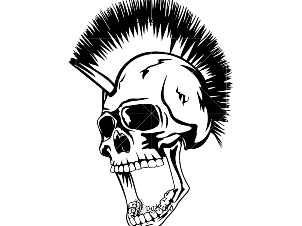 Head punk skull, miscellaneous characters svg, halloween, sugar skull svg, sugar skull vector, sugar skull logo, skull logo, skull png, skull svg, skull vector, sugar skull art vector, sugar skull