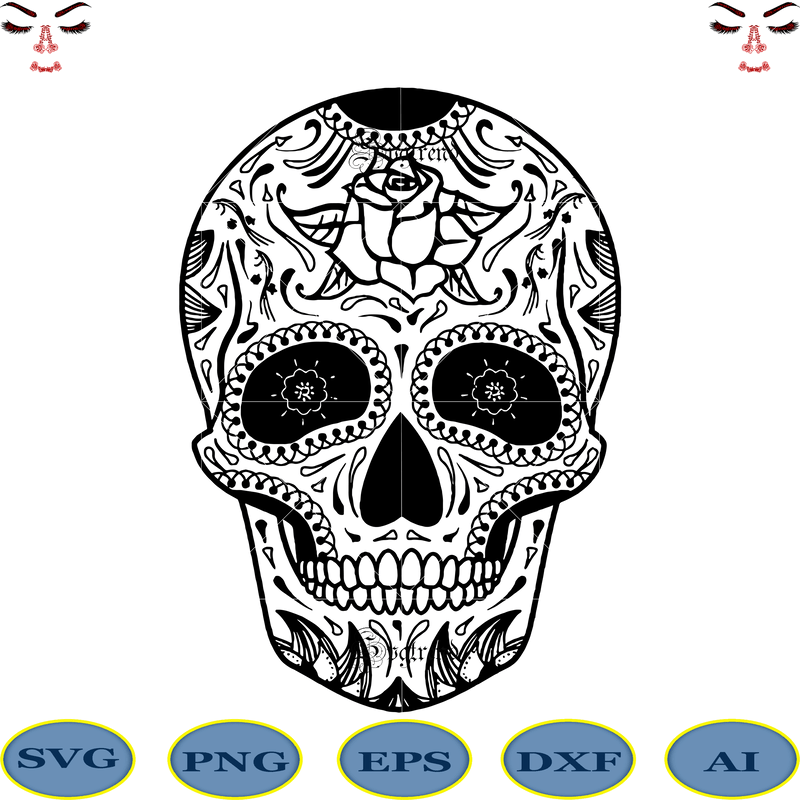 Download Halloween, Sugar Skull Svg, Sugar Skull vector, Sugar ...