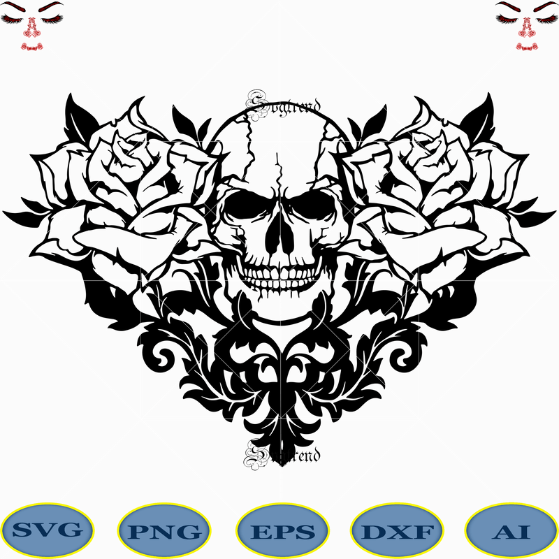 Free Free Flower Skull Svg 337 SVG PNG EPS DXF File