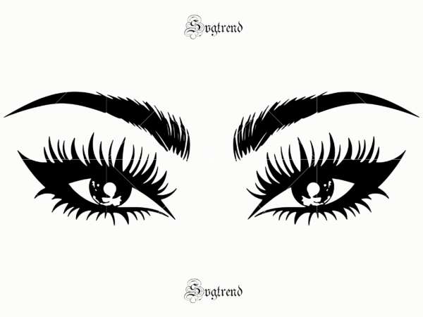 Eyes svg, eyes vector, sexy eyes vector, sexy eyes svg, womans sexy makeup svg, eyelashes girl svg, makeup svg, hand drawn art, hand drawn, eyebrow silhouette png eps svg dxf