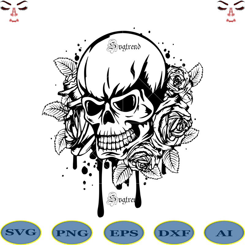 Free Free 98 Flower Skull Svg SVG PNG EPS DXF File