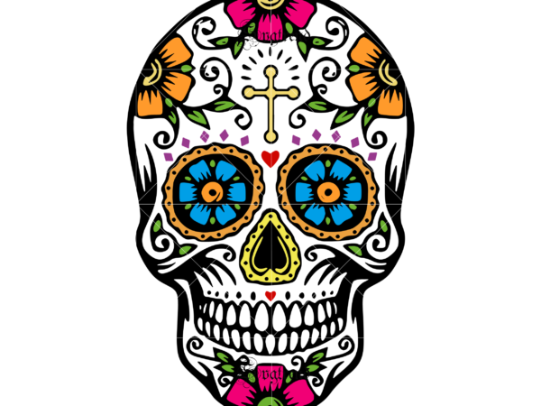 Traditional sugar skull. Element of design for the day of the dead.  26760863 Vector Art at Vecteezy