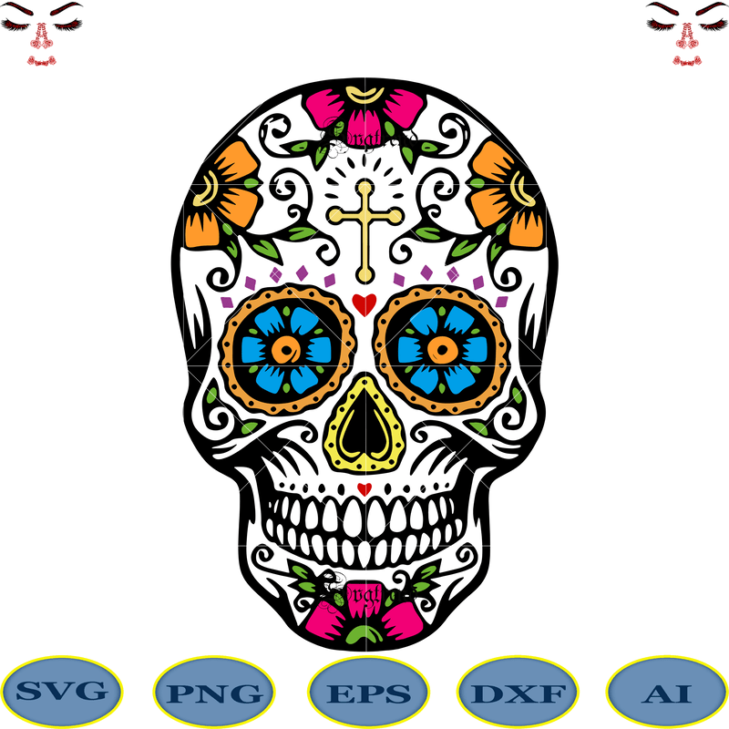 Free Free Flower Skull Svg 736 SVG PNG EPS DXF File
