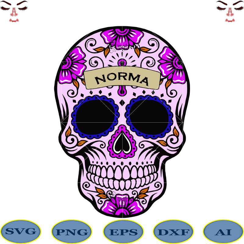 Download Norma Sugar Skull vector, NORMAL skull vector, Skull with ...