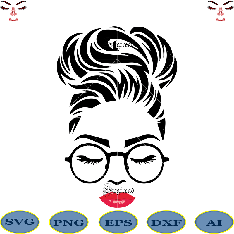 Download Girl with sexy lips Svg, Sad girl face Svg, Girl Svg, Girl ...