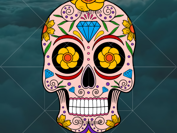 Halloween, sugar skull svg, sugar skull vector, sugar skull logo, skull logo, skull png, skull svg, skull vector, sugar skull art vector, sugar skull with flower logo, sugar skull with