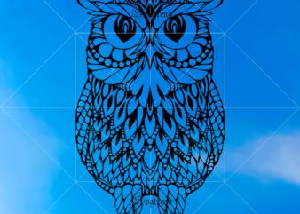 Owl Mandala Svg, Owl Mandala vector, Owl Mandala logo, Owl Svg, Owl vector, Owl logo, Mandala SVG, Owl Clipart, Owl Zentangle, Owl Decal Svg for Cricut Silhouette png dxf