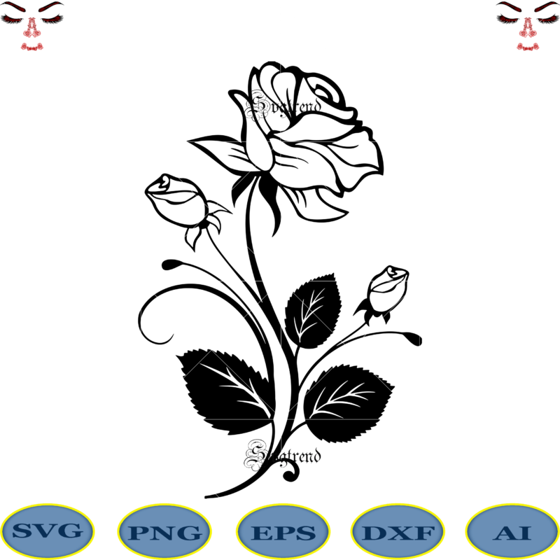 Rose SVG , PNG - Flower SVG Cut Files for Cricut and silhouette